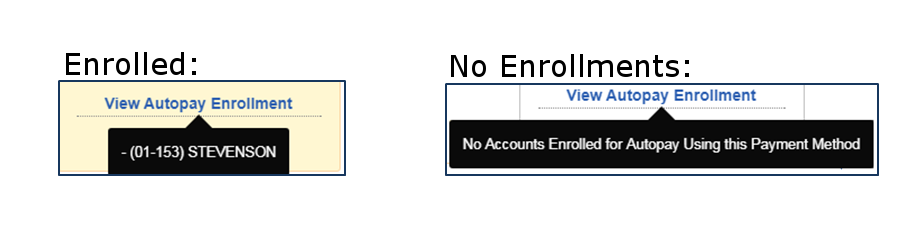 Autopay Enrollment Step 2 - View Autopay Enrollment
